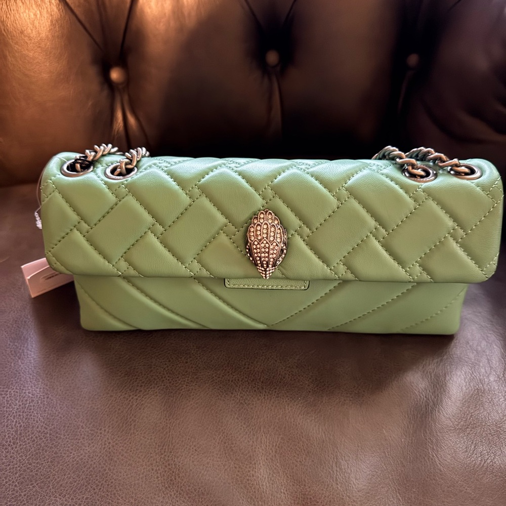 New - Kurt Geiger pale green Kensington long Shoulder/Crossbody Bag - Picture 3 of 15